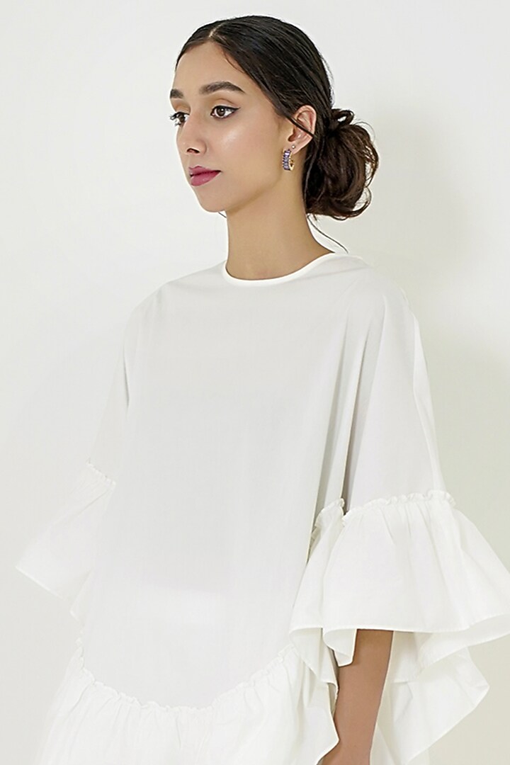 White Cotton Tiered Summer Dress by More Soul at Pernia's Pop Up Shop