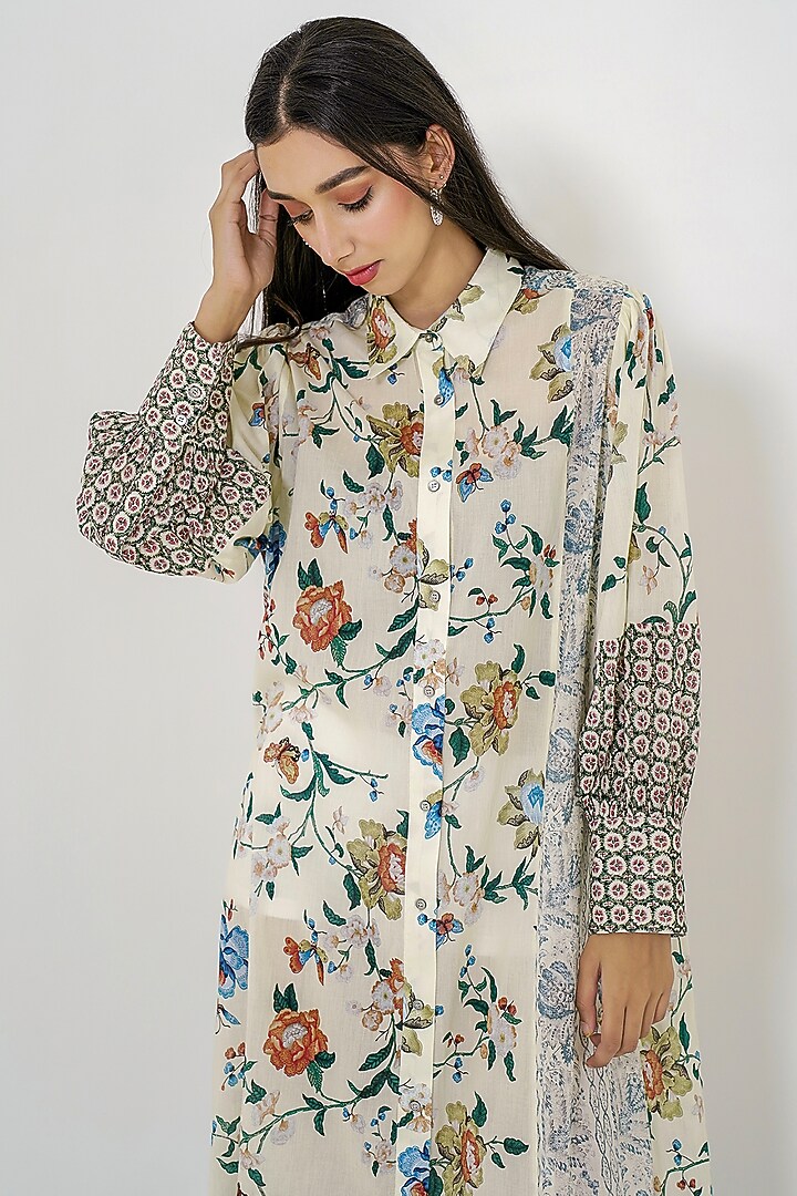 White Printed Midi Summer Dress by More Soul at Pernia's Pop Up Shop