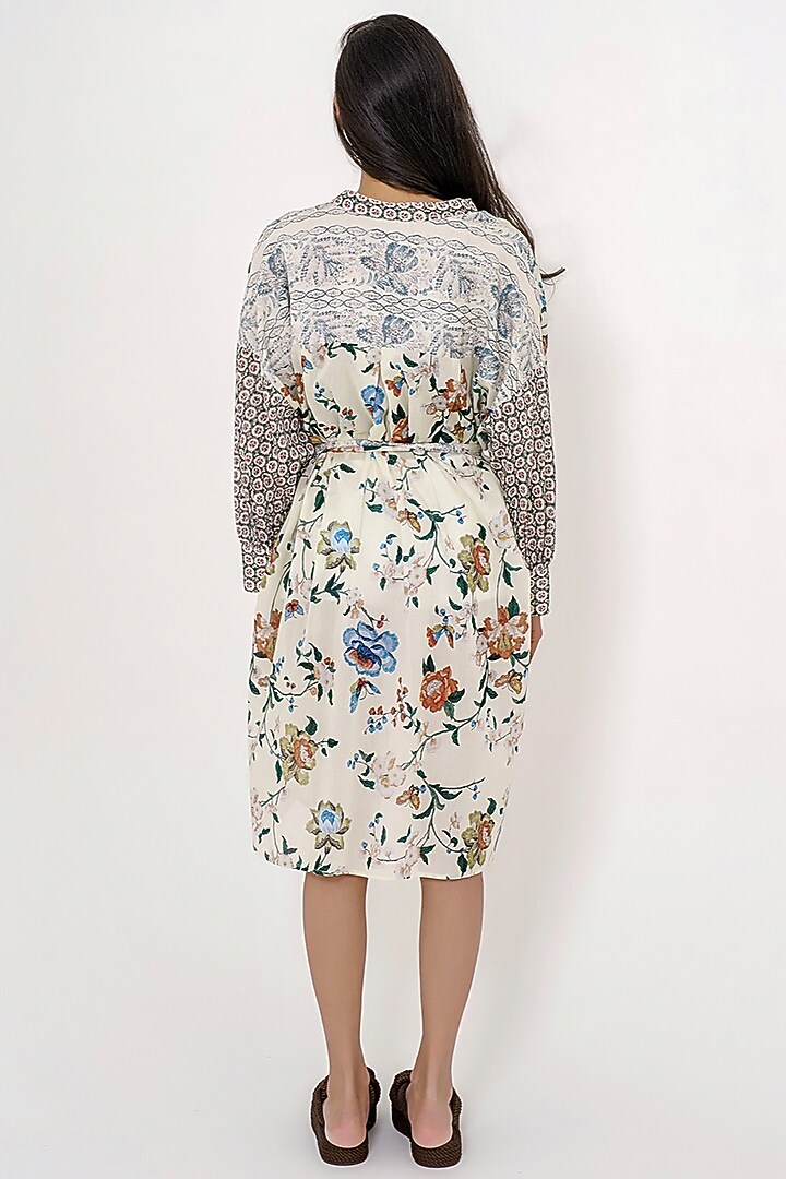 White Printed A-Line Summer Dress by More Soul at Pernia's Pop Up Shop