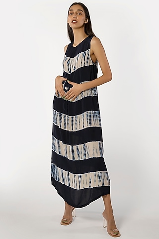 Navy Blue Tie-Dye Dress by More Soul