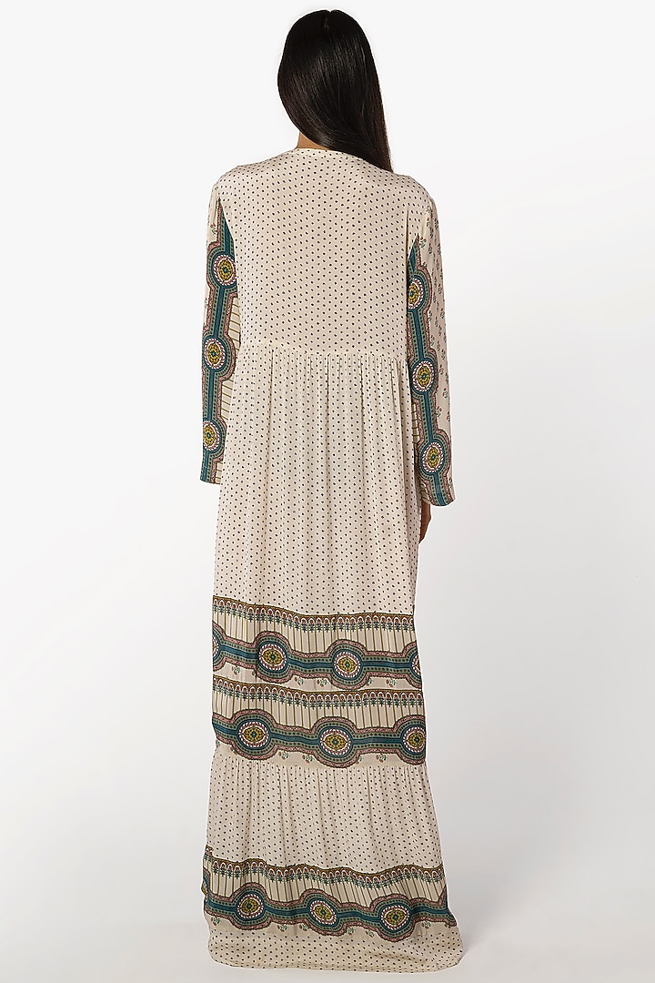 Ivory Printed Maxi Summer Dress by More Soul at Pernia's Pop Up Shop