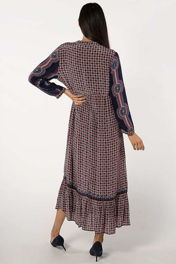Indigo Viscose Printed Summer Dress by More Soul at Pernia's Pop Up Shop