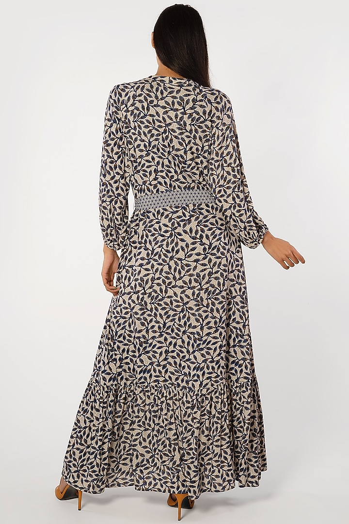 Ivory Leaf Printed Shirt Summer Dress by More Soul at Pernia's Pop Up Shop