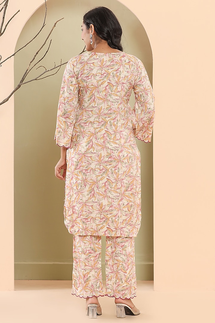 Multi-Colored Rayon Printed Kurta Set by House Of Jamoti at Pernia's Pop Up Shop