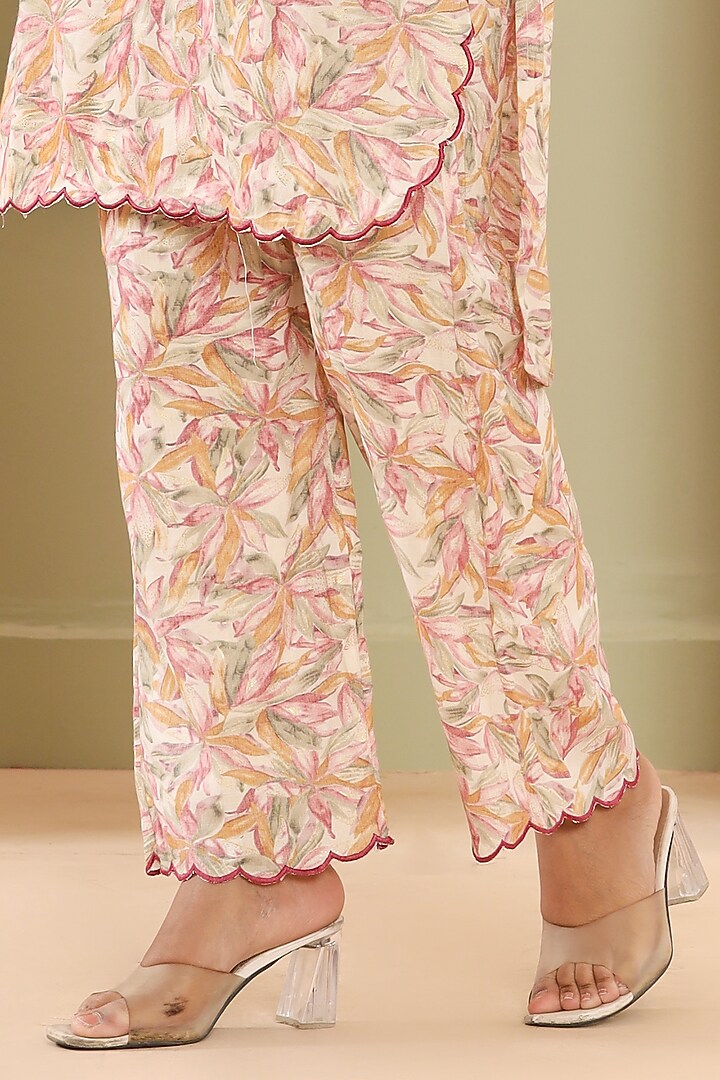 Multi-Colored Rayon Printed Kurta Set by House Of Jamoti at Pernia's Pop Up Shop
