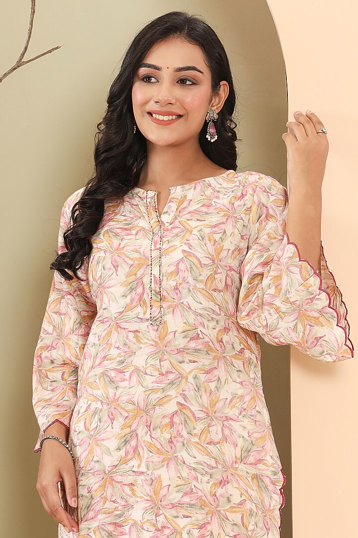 Multi-Colored Rayon Printed Kurta Set by House Of Jamoti at Pernia's Pop Up Shop
