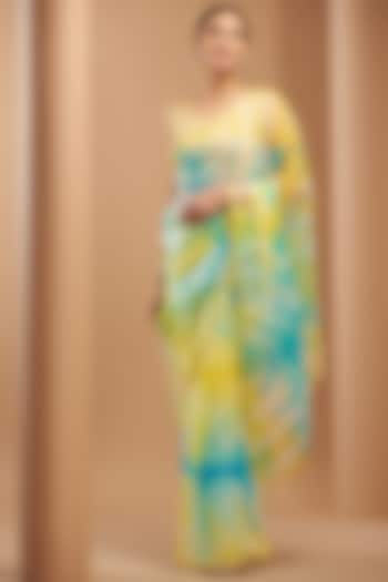 Multi-Colored Organza Party Wear Saree by House Of Jamoti at Pernia's Pop Up Shop