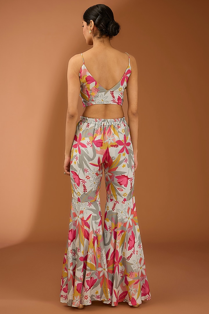 Pink Muslin Silk Handwork Jacket Set by House Of Jamoti at Pernia's Pop Up Shop