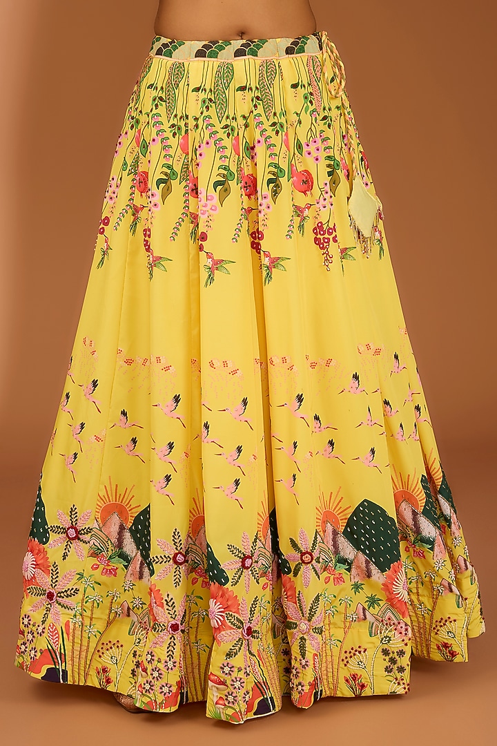 Haldi Yellow Pure Silk Cutdana Work Lehenga Set by House Of Jamoti at Pernia's Pop Up Shop