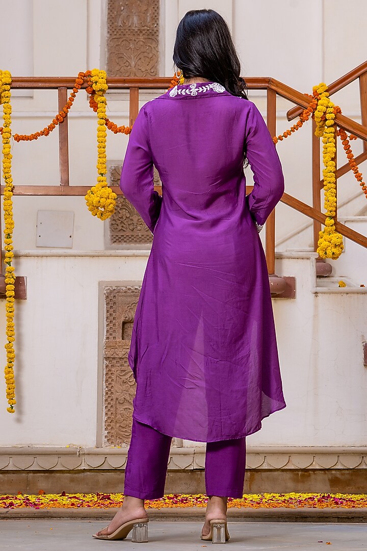 Purple Crepe Co-Ord Set by House Of Jamoti at Pernia's Pop Up Shop
