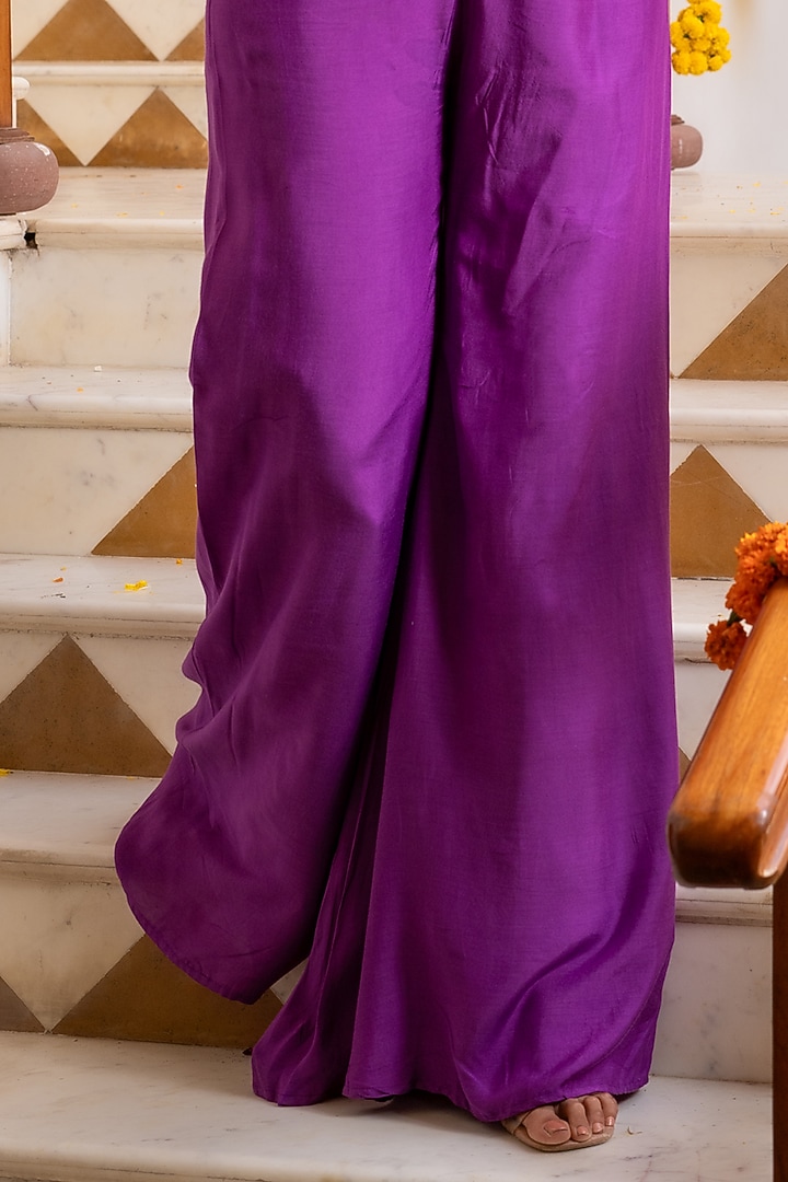 Purple Crepe Co-Ord Set by House Of Jamoti at Pernia's Pop Up Shop