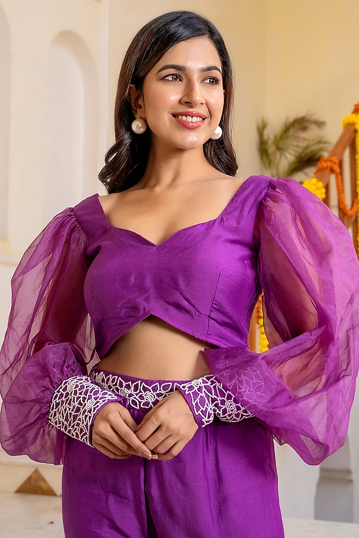 Purple Crepe Co-Ord Set by House Of Jamoti at Pernia's Pop Up Shop