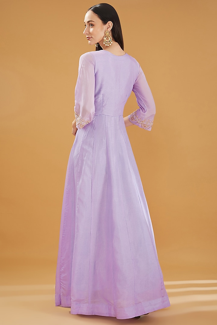 Lilac Upada Silk Handwork Umbrella Gown by House Of Jamoti at Pernia's Pop  Up Shop 2026