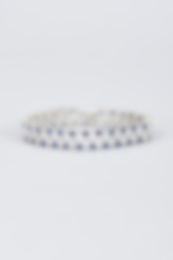 White Finish Zircon Handcrafted Bracelet by Mozaati