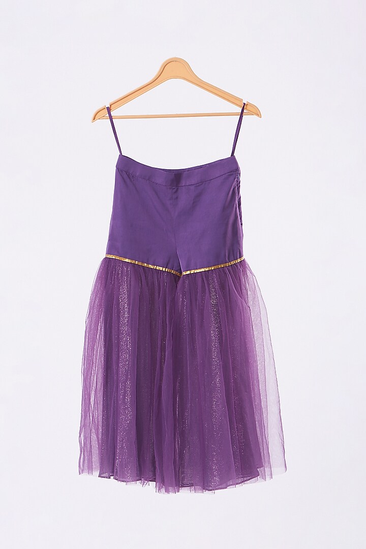 Purple Sharara Set For Girls by Moledro - kids at Pernia's Pop Up Shop
