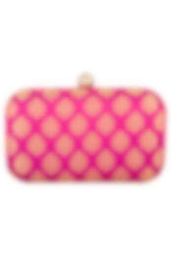 Fuchsia Textured Sling Clutch by MKNY