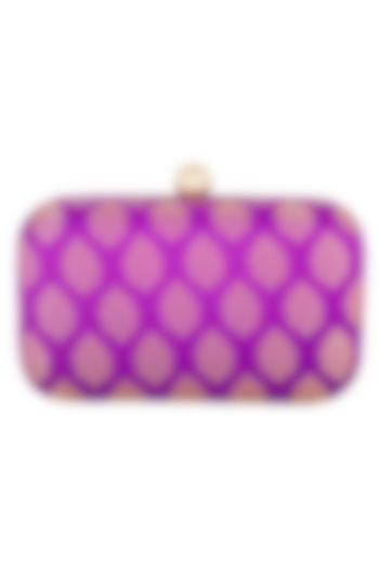 Purple Textured Sling Clutch by MKNY