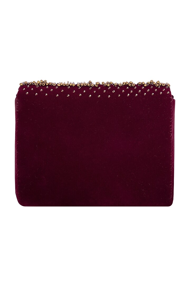 Deep red embroidered cross body bag available only at Pernia's Pop Up Shop.