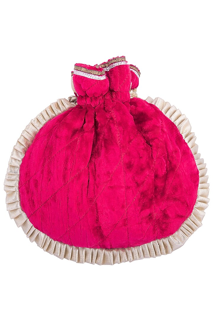 Fuschia embroidered potli available only at Pernia's Pop Up Shop.