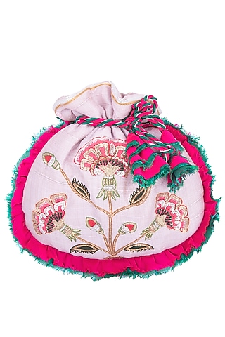 Lilac embroidered potli by MKNY