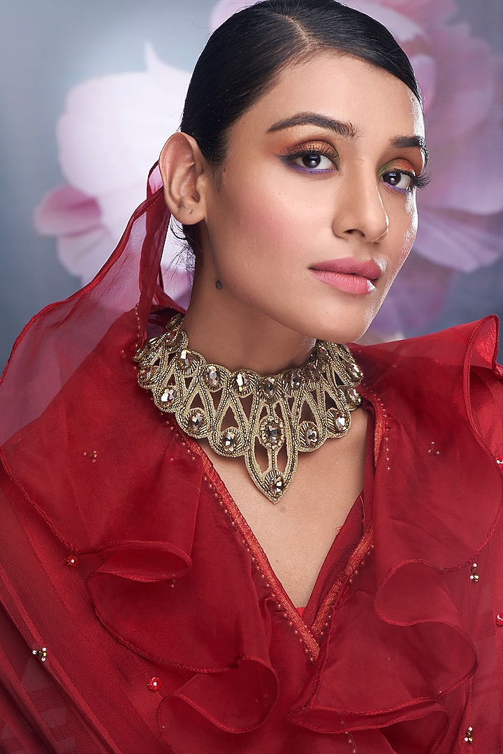 Gold Antique Stone Necklace by TORQUE by Merge at Pernia's Pop Up Shop