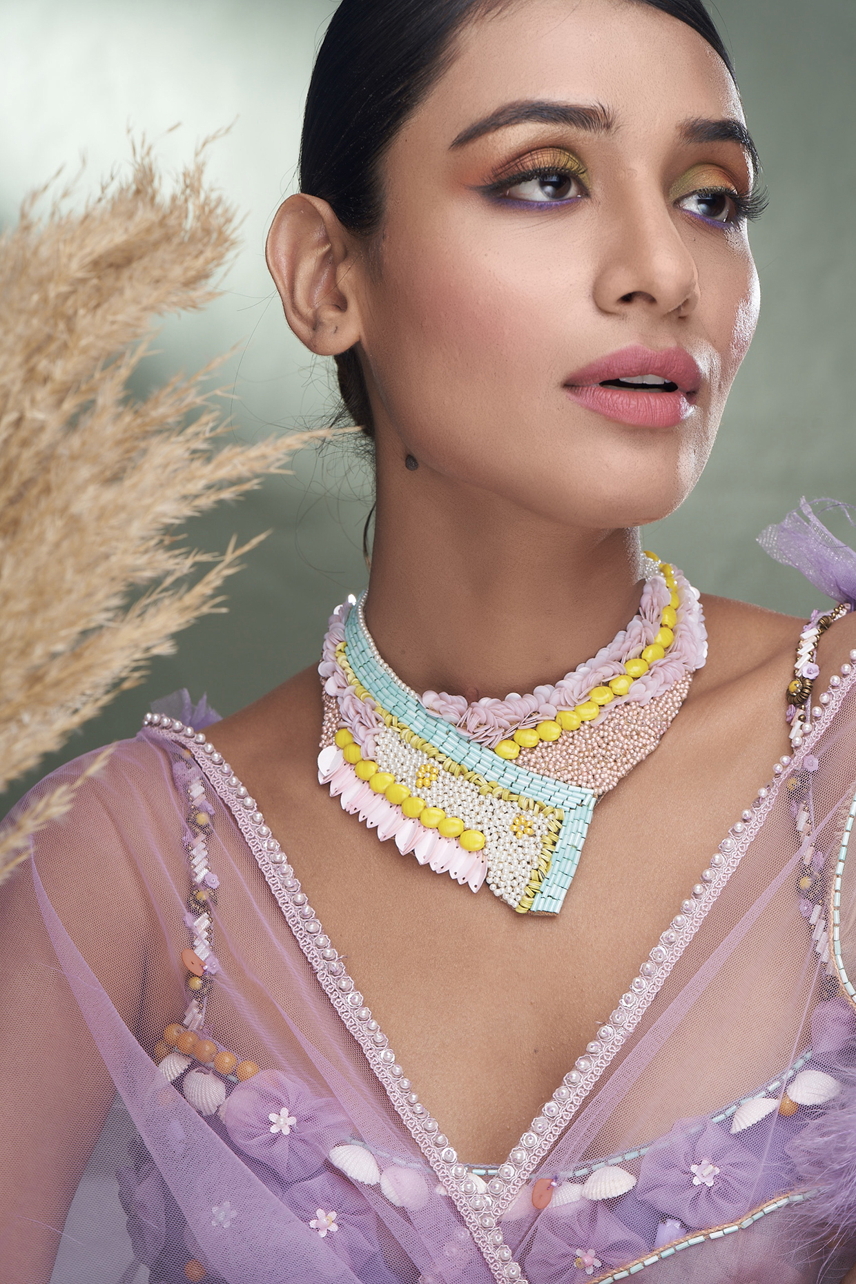 Multi-Colored Sequin & Beaded Necklace by TORQUE by Merge at Pernia's Pop Up Shop