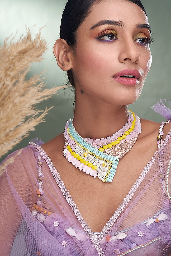 Multi-Colored Sequin & Beaded Necklace by TORQUE by Merge at Pernia's Pop Up Shop