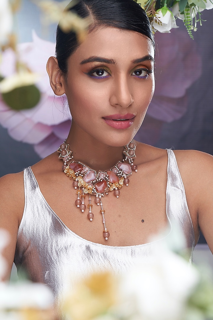 Pink Stone Necklace by TORQUE by Merge at Pernia's Pop Up Shop 2026