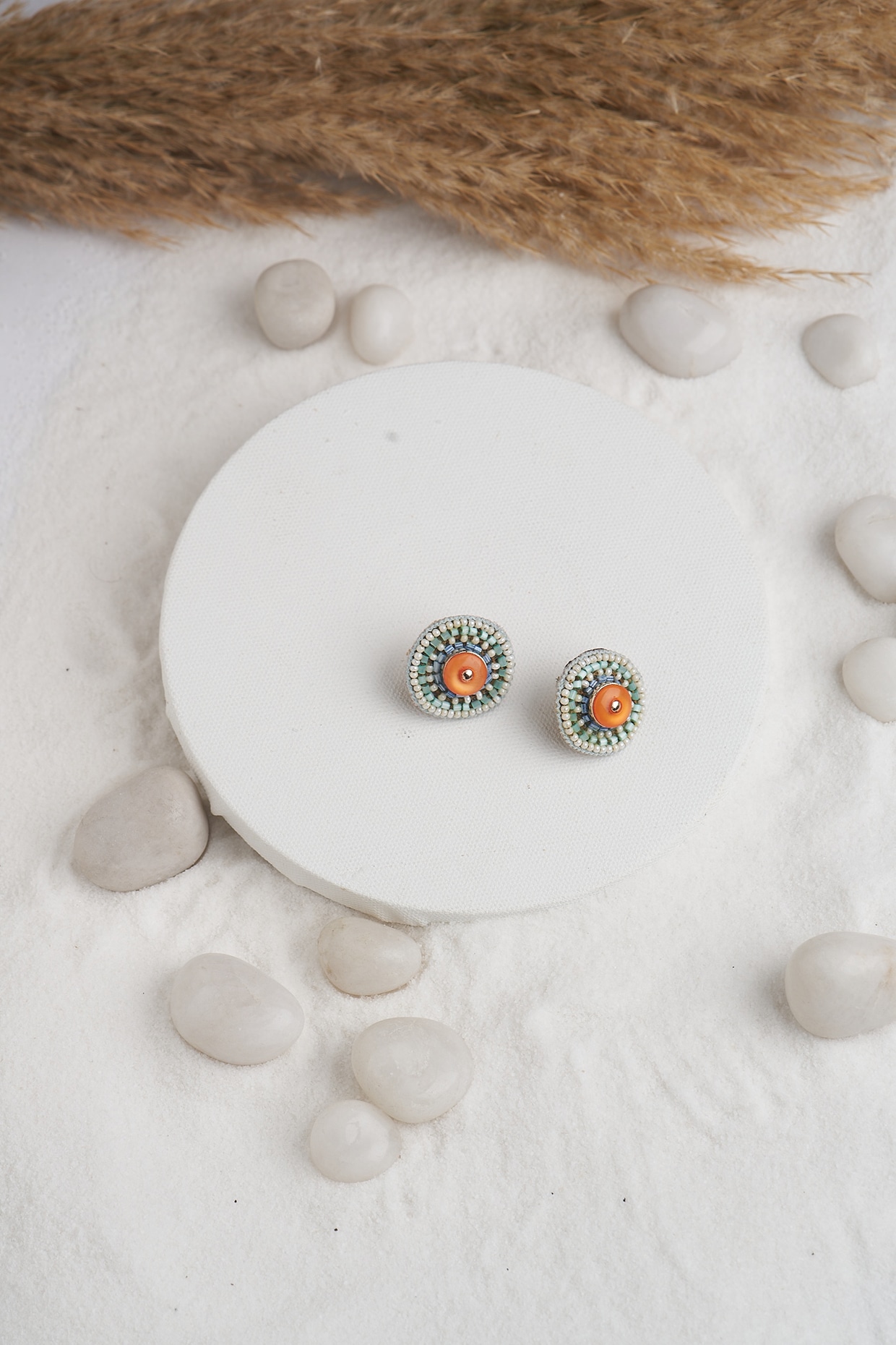 Football Beaded Stud Earrings – The Black Daisy