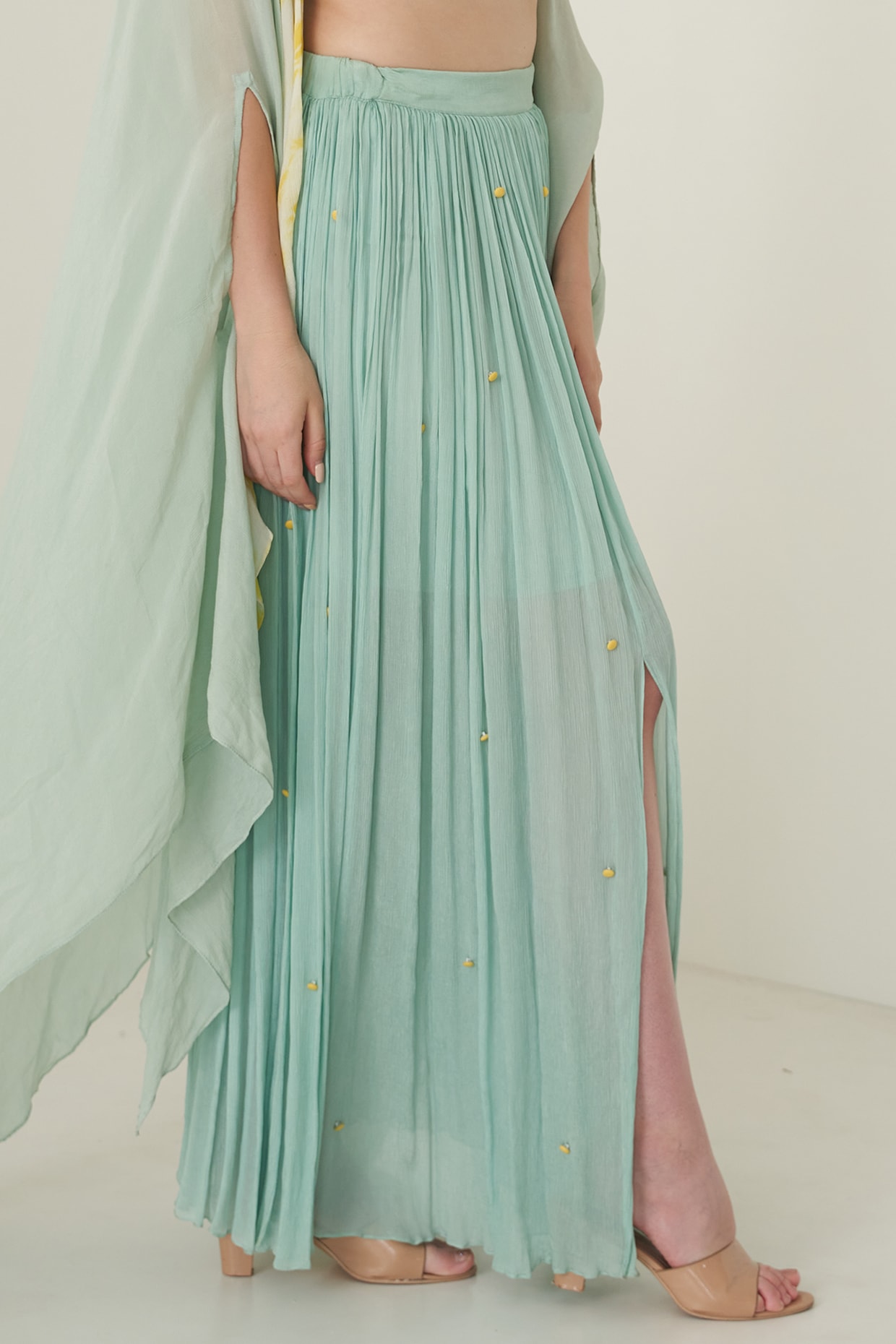 Aqua chiffon shop maxi skirt