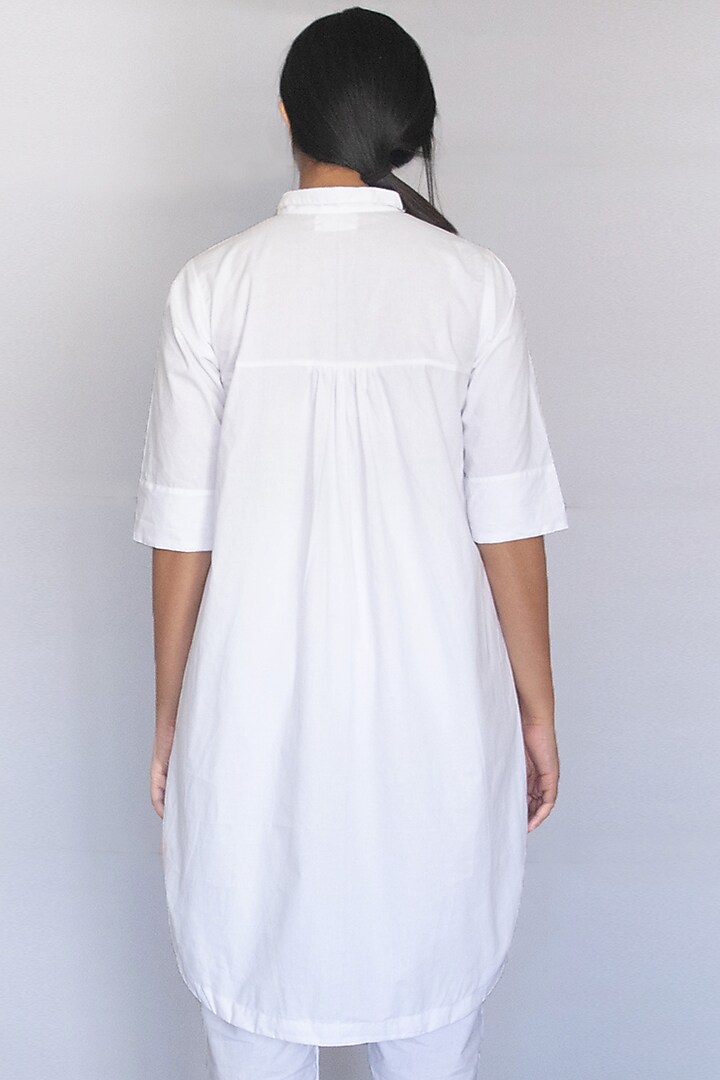 White Cotton Shirt Tunic by Merakus at Pernia's Pop Up Shop