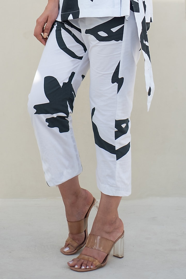 Black & White Cotton Digital Printed Co-Ord Set by Merakus at Pernia's Pop Up Shop