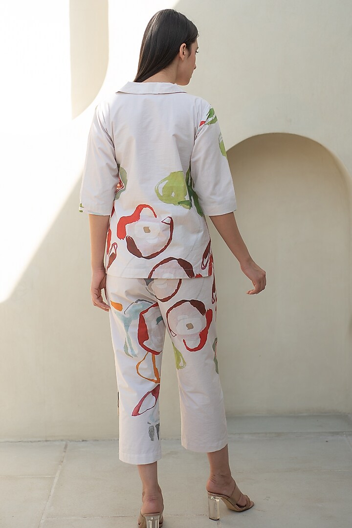 Multi-Colored Cotton Floral Digital Printed Co-Ord Set by Merakus at Pernia's Pop Up Shop