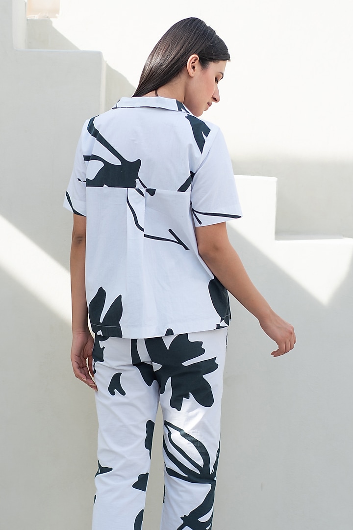 Black & White Cotton Digital Printed Co-Ord Set by Merakus at Pernia's Pop Up Shop