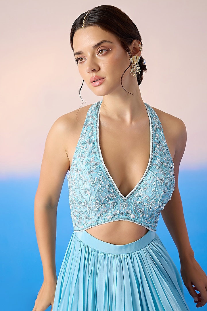 blue sequin maxi dress Lahara Maxi Dress main image 1