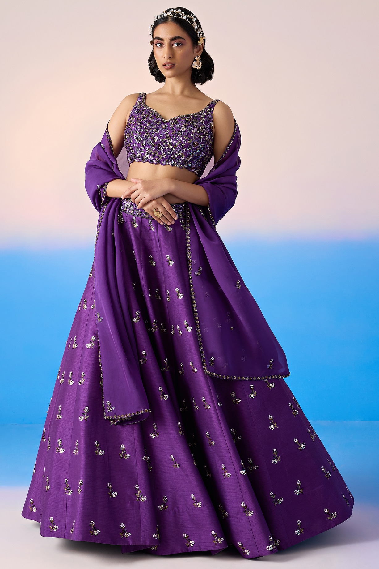 green emerald velvet dress Purple Tulle Wedding Dresses Ball Gown Spaghetti Straps V-Neck Beaded Bridal Wedding Gowns 803076 main image 1