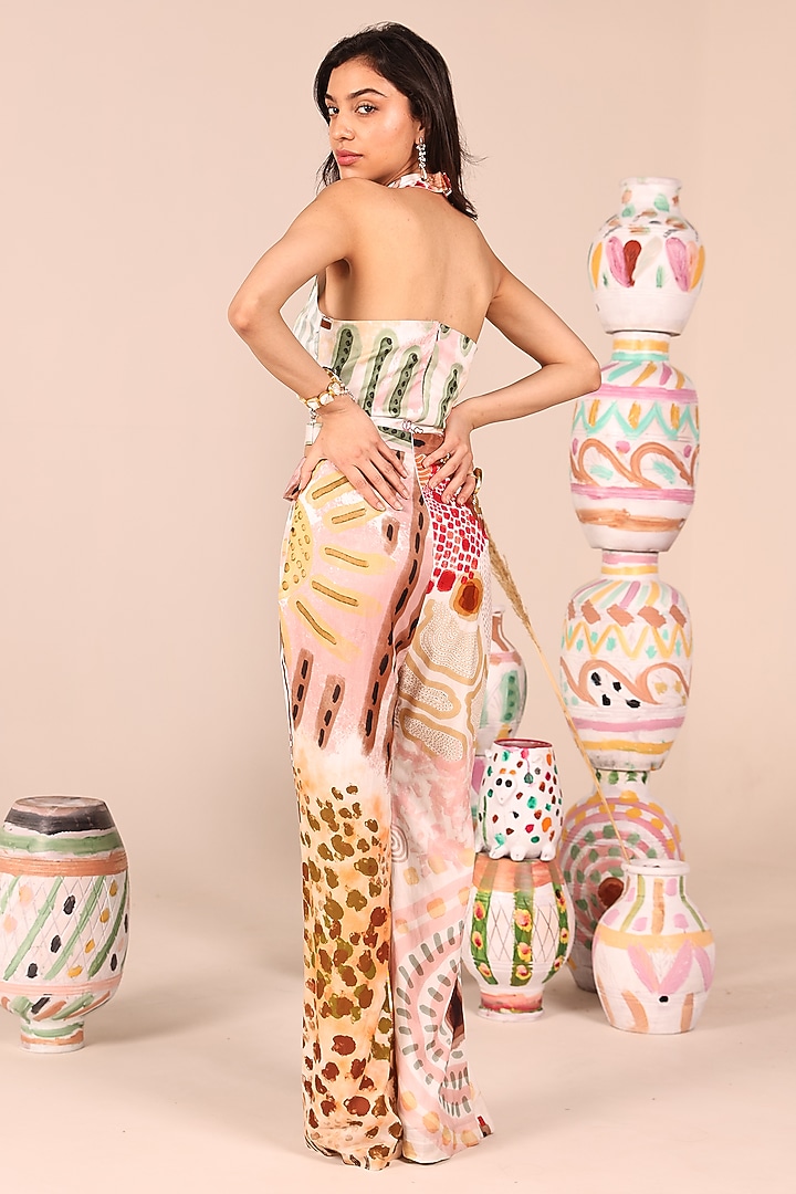 Multi-Colored Modal Silk Digital Printed Jumpsuit by Marviza at Pernia's Pop Up Shop