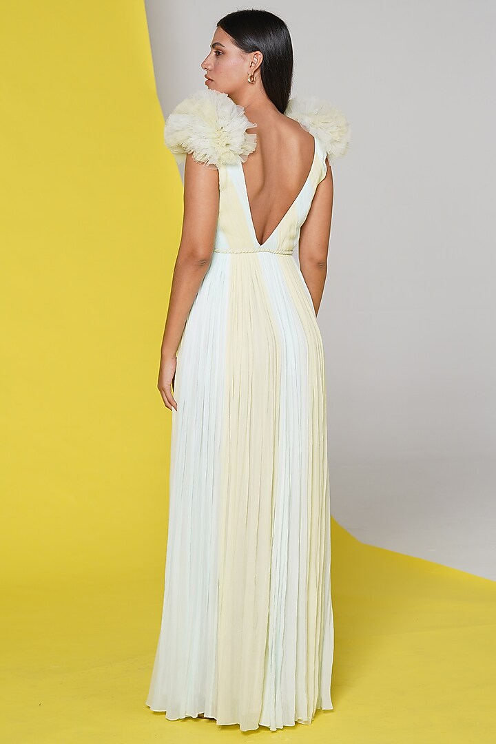 Multi-Colored Georgette Engagement Gown by Marviza at Pernia's Pop Up Shop