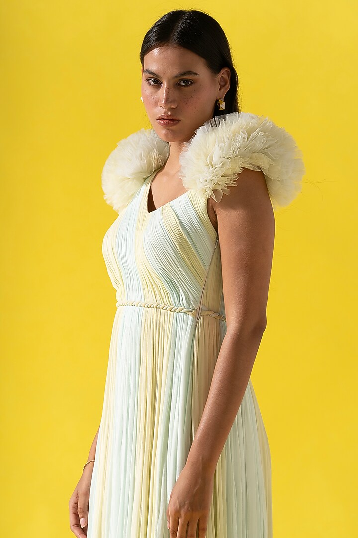 Multi-Colored Georgette Engagement Gown by Marviza at Pernia's Pop Up Shop
