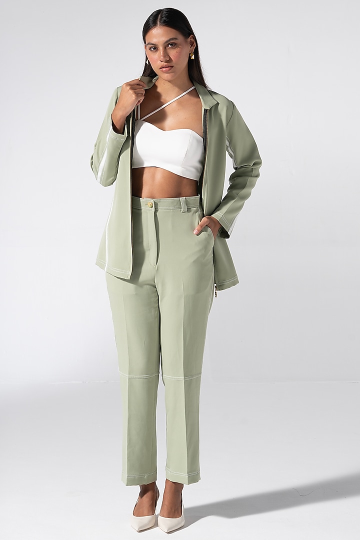 Green Neoprene Co-Ord Set by Marviza