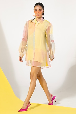 Multi-Colored Organza Shirt by Marviza
