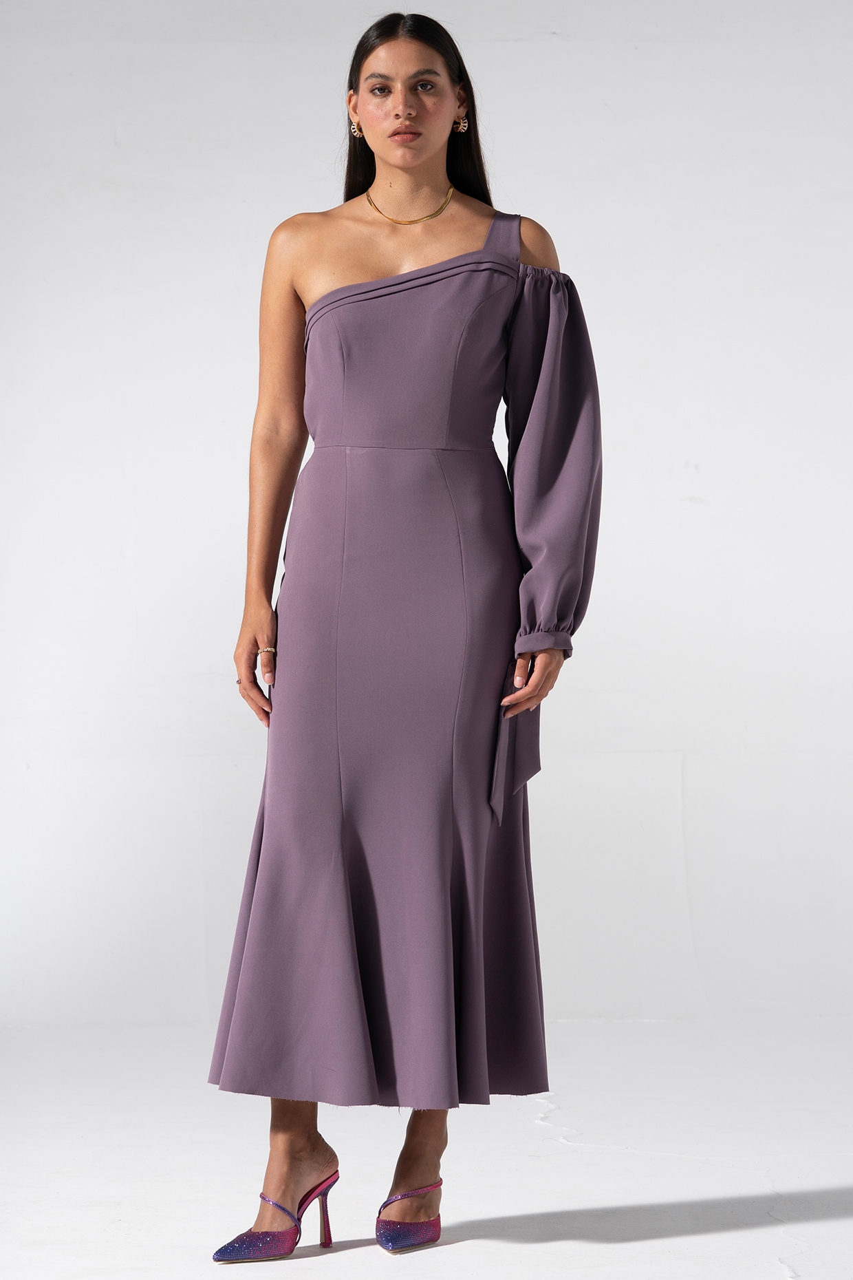 neoprene bridesmaid dress