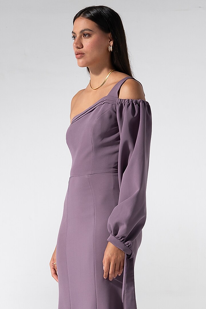 Purple Neoprene Maxi Summer Dress by Marviza at Pernia's Pop Up Shop