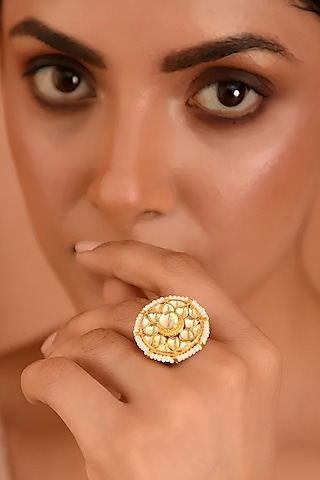 Gold Finish Ring by Maisara Jewelry
