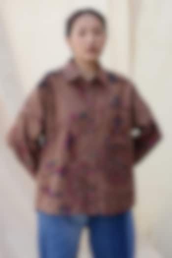 Multi-Coloured Cotton Embroidered Reversible Shirt by Meld Studio at Pernia's Pop Up Shop