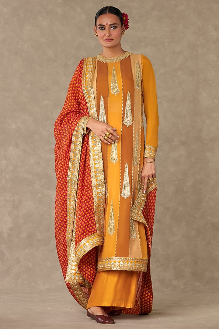Yellow Organza Kurta Set by Masaba at Pernia's Pop Up Shop