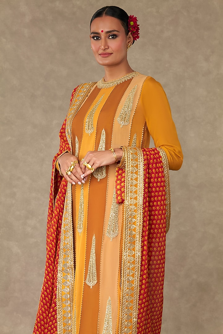 Yellow Organza Kurta Set by Masaba at Pernia's Pop Up Shop