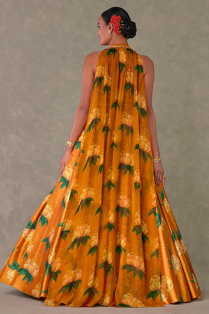 Rust Taffeta Skirt Set by Masaba at Pernia's Pop Up Shop
