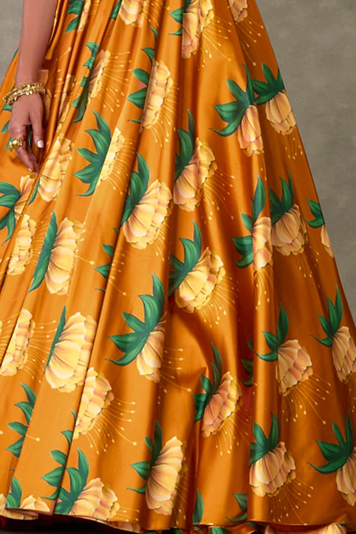 Rust Taffeta Skirt Set by Masaba at Pernia's Pop Up Shop