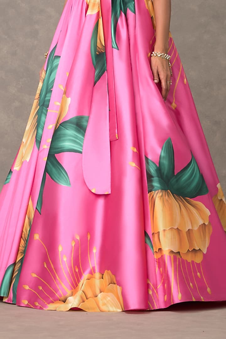 Pink Taffeta Skirt Set by Masaba at Pernia's Pop Up Shop